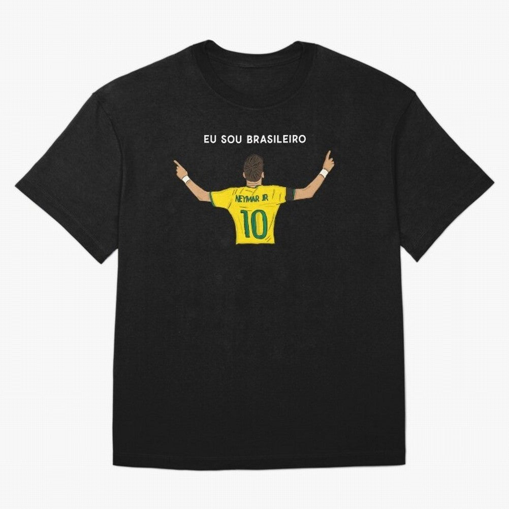 Neymar Jr Brazil Oversized T-Shirt Capture Global Football Passion for FIFA World Cup 2026 Group Stage, Inspired by Neymar, Haaland and Cristiano Ronaldo, England, France and Netherlands, Global Supporter Spirit, Legendary Goals, National Colors