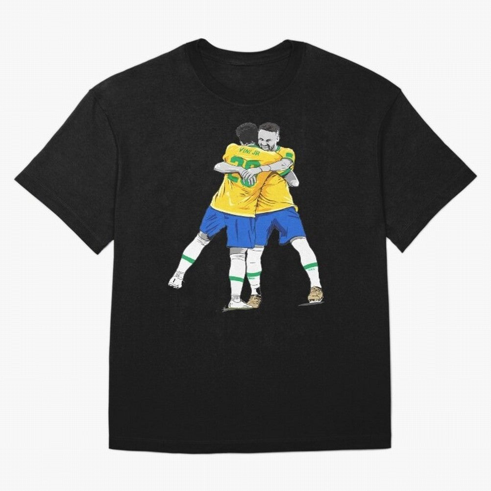 BRAZIL Neymar Jr and Vini Jr World Cup Celebration Classic T-Shirt Embrace FIFA World Cup 2026 Spirit, Connected to Argentina, Mbappe and Neymar, Football Passion, Legendary Performances, Festival Vibes and Supporter Community; Great for Supporters