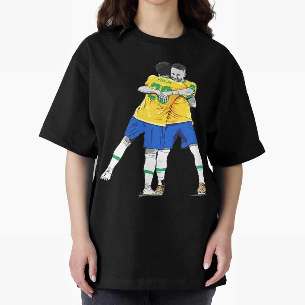 BRAZIL Neymar Jr and Vini Jr World Cup Celebration Classic T-Shirt Embrace FIFA World Cup 2026 Spirit, Connected to Argentina, Mbappe and Neymar, Football Passion, Legendary Performances, Festival Vibes and Supporter Community; Great for Supporters