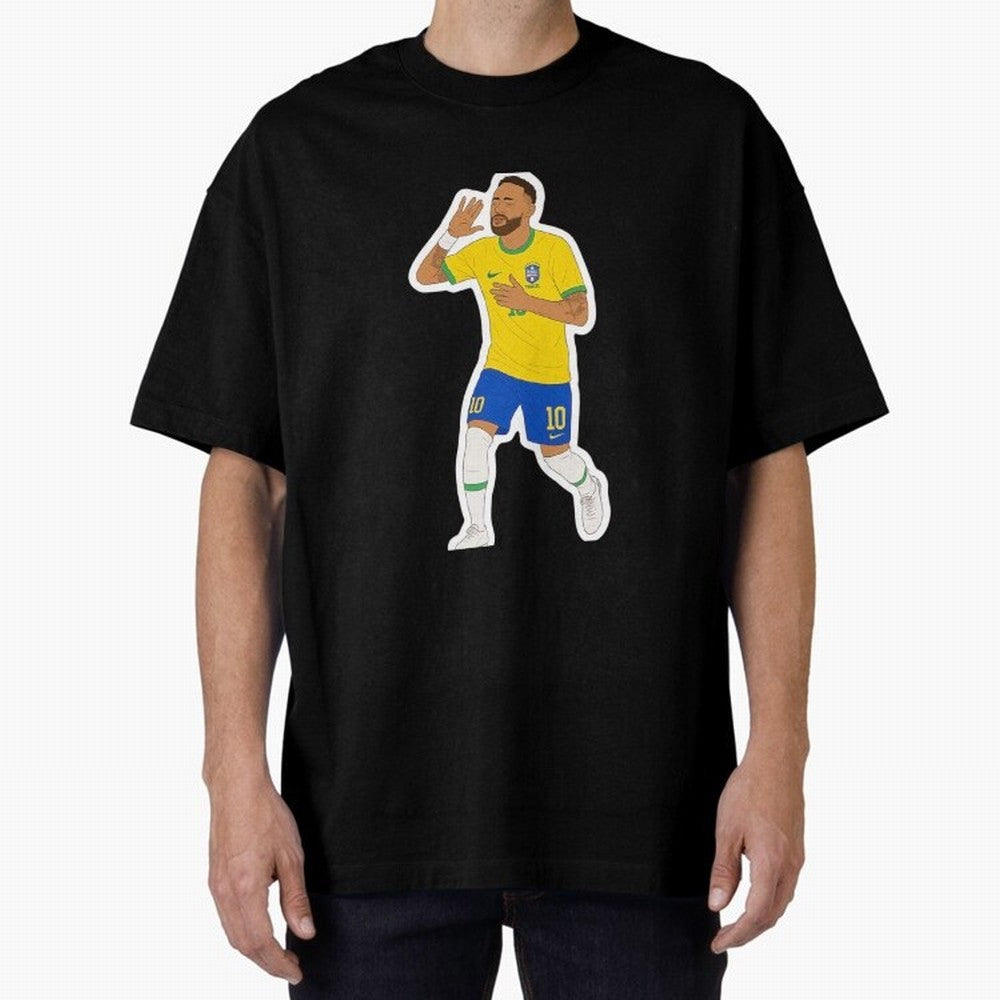 Neymar Jr Oversized T-Shirt Live the Energy of FIFA World Cup 2026 USA Canada Mexico for Fans of CR7 and Messi and Netherlands, Bringing Tournament Hype, Historic Matchups, Family Viewing Parties and Global Sports Pride; Made for Collectors Who