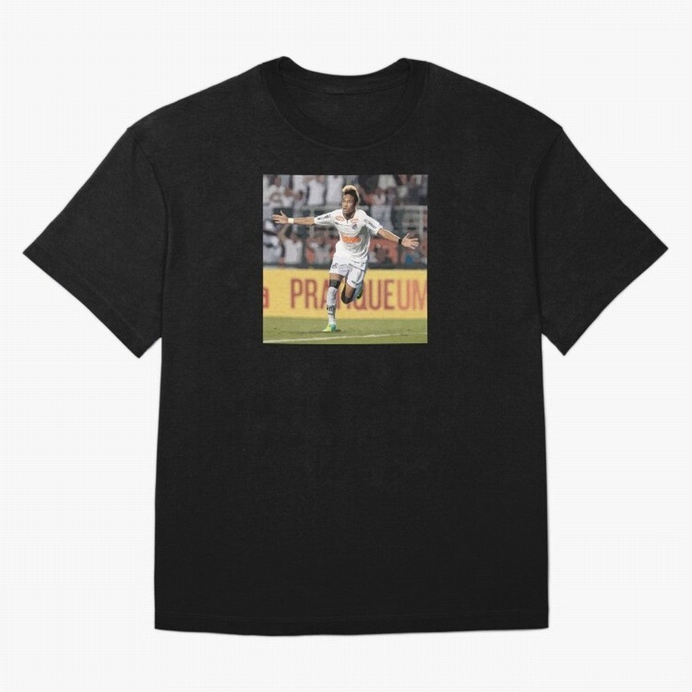 Neymar of Santos celebrating Classic T-Shirt Feel International Energy from Match Day Hype around FIFA World Cup 2026 USA Canada Mexico, CR7, Portugal, Spain and Germany, Game Day Rituals, Football Legends, Country Pride and the Road to the Final;