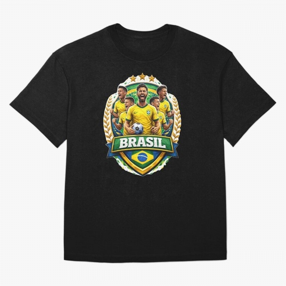 Brazil Football National Team Pride- Brazil Soccer Graphics Classic T-Shirt Follow FIFA World Cup 2026 USA Canada Mexico for Fans of Messi and Cristiano Ronaldo and England, France and Netherlands, Bringing Supporter Pride, Iconic Celebrations,