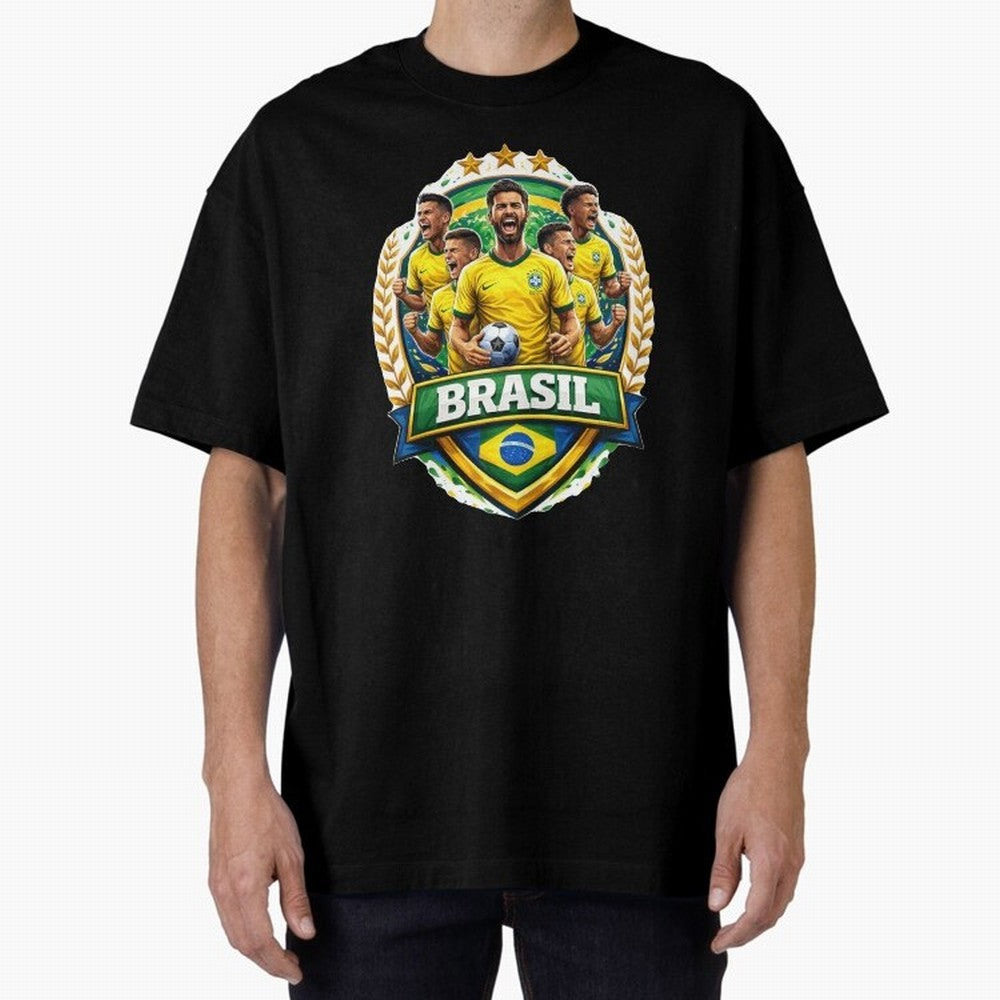 Brazil Football National Team Pride- Brazil Soccer Graphics Classic T-Shirt Follow FIFA World Cup 2026 USA Canada Mexico for Fans of Messi and Cristiano Ronaldo and England, France and Netherlands, Bringing Supporter Pride, Iconic Celebrations,
