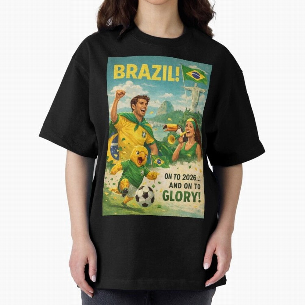 Brazil Rio de Janeiro Christ the Redeemer Sugarloaf Mountain FIFA World Cup 2026 Football Celebration Classic T-Shirt Turn Football Passion into Global Football Passion for FIFA World Cup 2026 USA Canada Mexico, Highlighting Messi, CR7 and Mbappe,