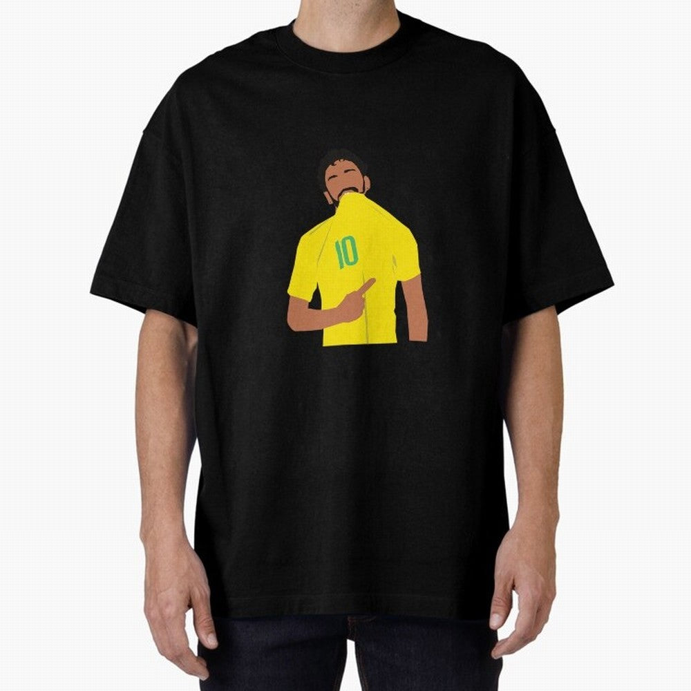 Neymar Jr Oversized T-Shirt Stand Proud for FIFA World Cup 2026 Inspired by Cristiano Ronaldo, Argentina, France and Brazil Energy, Goal Celebration Energy, Supporter Heritage, Football Icons and Worldwide Tournament Joy; Perfect for Supporters Who