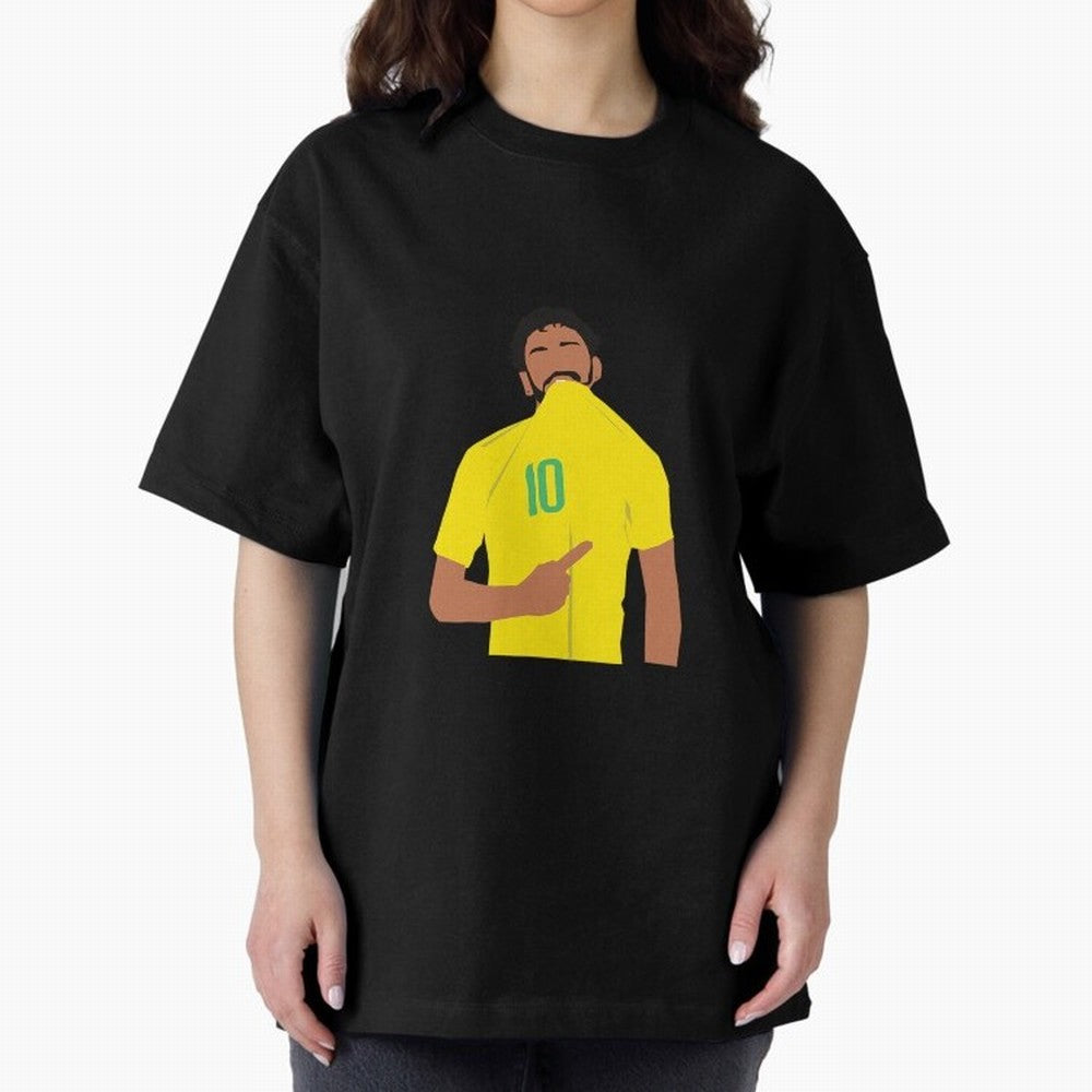 Neymar Jr Oversized T-Shirt Stand Proud for FIFA World Cup 2026 Inspired by Cristiano Ronaldo, Argentina, France and Brazil Energy, Goal Celebration Energy, Supporter Heritage, Football Icons and Worldwide Tournament Joy; Perfect for Supporters Who