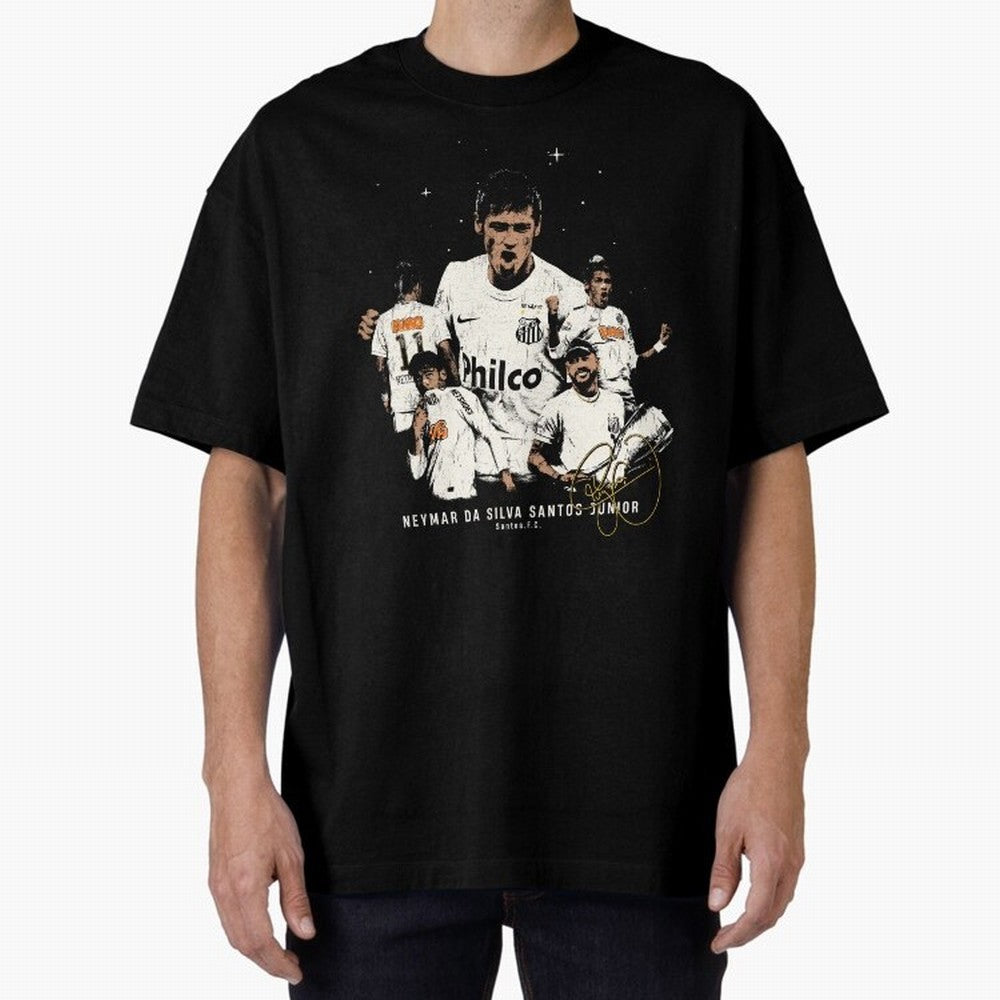 Neymar Illustration Classic T-Shirt Fuel Your Fan Pride for FIFA World Cup 2026 Group Stage for Fans of Messi and Cristiano Ronaldo and England and Germany, Bringing Stadium Chants, National Pride, Trophy Dreams and Unforgettable Football Memories;