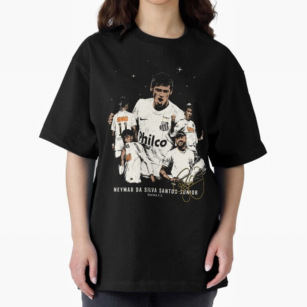 Neymar Illustration Classic T-Shirt Fuel Your Fan Pride for FIFA World Cup 2026 Group Stage for Fans of Messi and Cristiano Ronaldo and England and Germany, Bringing Stadium Chants, National Pride, Trophy Dreams and Unforgettable Football Memories;