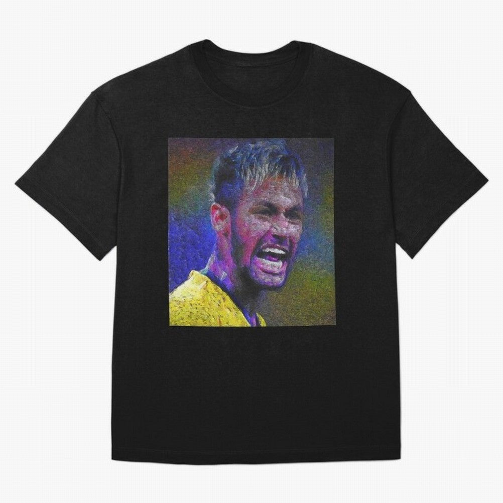 Neymar Poster Panting Art Brazilian Soccer Player Classic T-Shirt Share Match Day Hype around FIFA World Cup 2026 Group Stage, Haaland and Mbappe, Germany, Football Festival Excitement, Trophy Ambitions, Country Rivalries and Star Player Buzz;