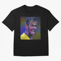 Neymar Poster Panting Art Brazilian Soccer Player Classic T-Shirt Share Match Day Hype around FIFA World Cup 2026 Group Stage, Haaland and Mbappe, Germany, Football Festival Excitement, Trophy Ambitions, Country Rivalries and Star Player Buzz;