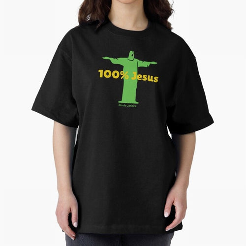 100% Jesus Christ the Redeemer Christian Brazilian Classic T-Shirt Carry the Colors and Pride of Global Football Passion for FIFA World Cup 2026, Connected to Neymar, Haaland and Cristiano Ronaldo, Argentina, Stadium Chants, National Pride, Trophy