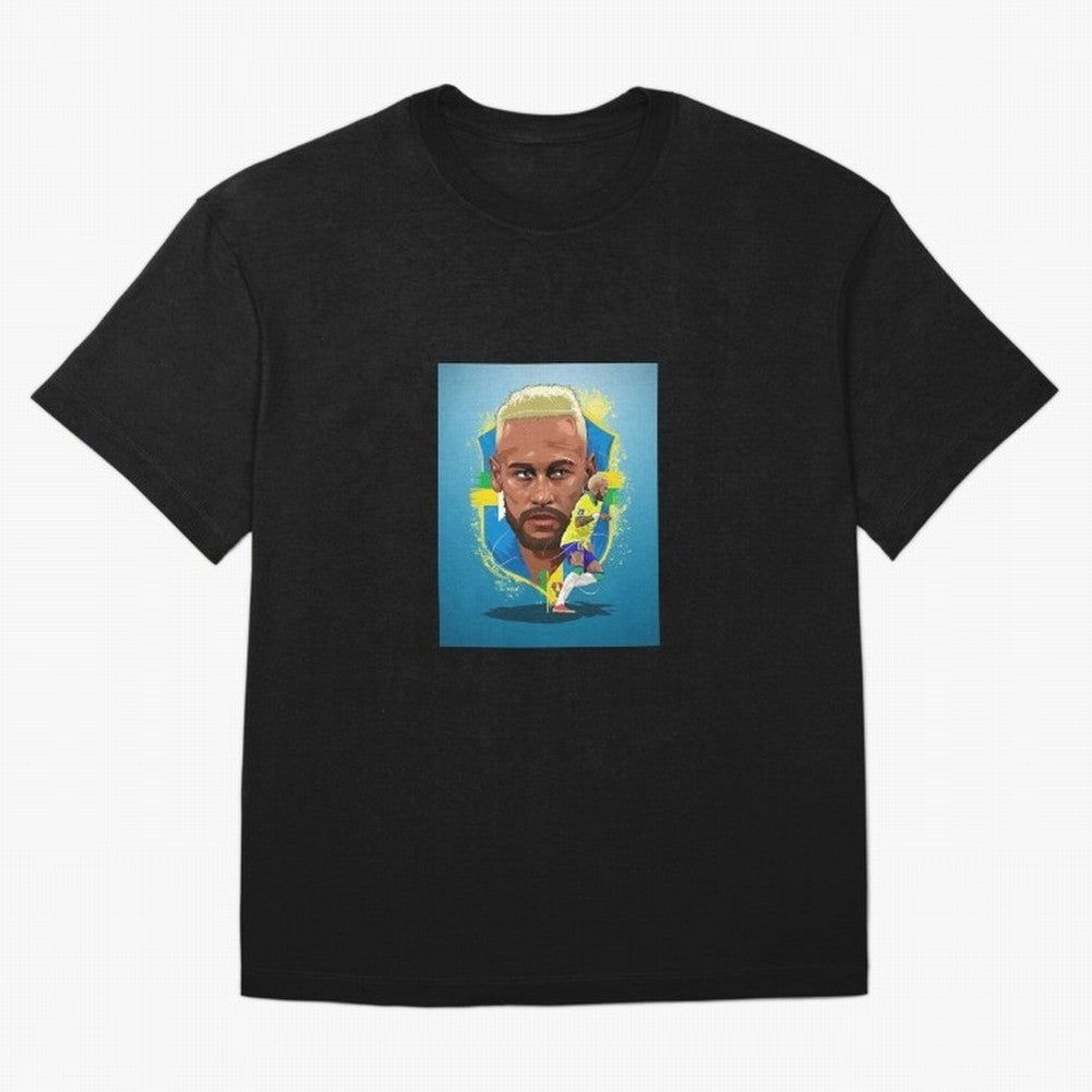 neymar art - neymar illustration T Shirt Oversized T-Shirt Honor Champions and Dreams in FIFA World Cup 2026 USA Canada Mexico Spirit, Filled with England and Germany, Haaland and Mbappe, Soccer Culture, Superstar Moments, National Team Dreams and