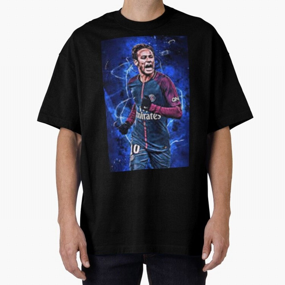 neymar jr art Oversized T-Shirt Honor the Football Icons of Match Day Hype around FIFA World Cup 2026 Group Stage, Haaland and Mbappe, Germany, Football History, Final Match Energy, Crowd Noise and Once in a Lifetime Moments; Great for Supporters