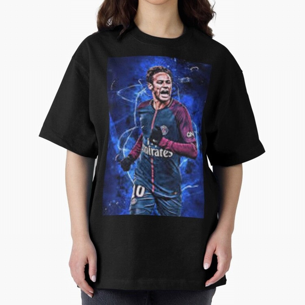 neymar jr art Oversized T-Shirt Honor the Football Icons of Match Day Hype around FIFA World Cup 2026 Group Stage, Haaland and Mbappe, Germany, Football History, Final Match Energy, Crowd Noise and Once in a Lifetime Moments; Great for Supporters