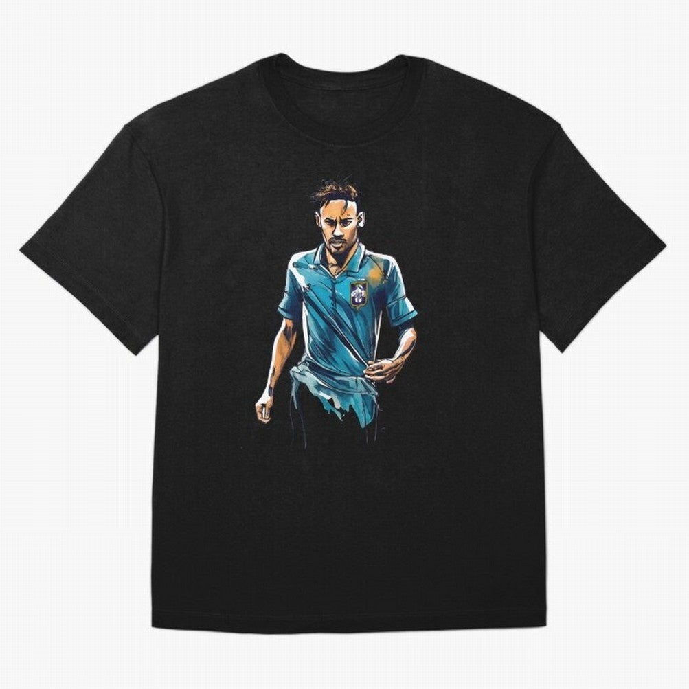 Neymar Jr watercolor drawing Classic T-Shirt Celebrate Fan Favorites in Global Football Passion for FIFA World Cup 2026 Group Stage, Capturing Mbappe, Portugal, Spain and Germany, Football Festival Excitement, Trophy Ambitions, Country Rivalries