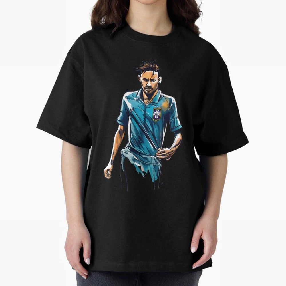 Neymar Jr watercolor drawing Classic T-Shirt Celebrate Fan Favorites in Global Football Passion for FIFA World Cup 2026 Group Stage, Capturing Mbappe, Portugal, Spain and Germany, Football Festival Excitement, Trophy Ambitions, Country Rivalries
