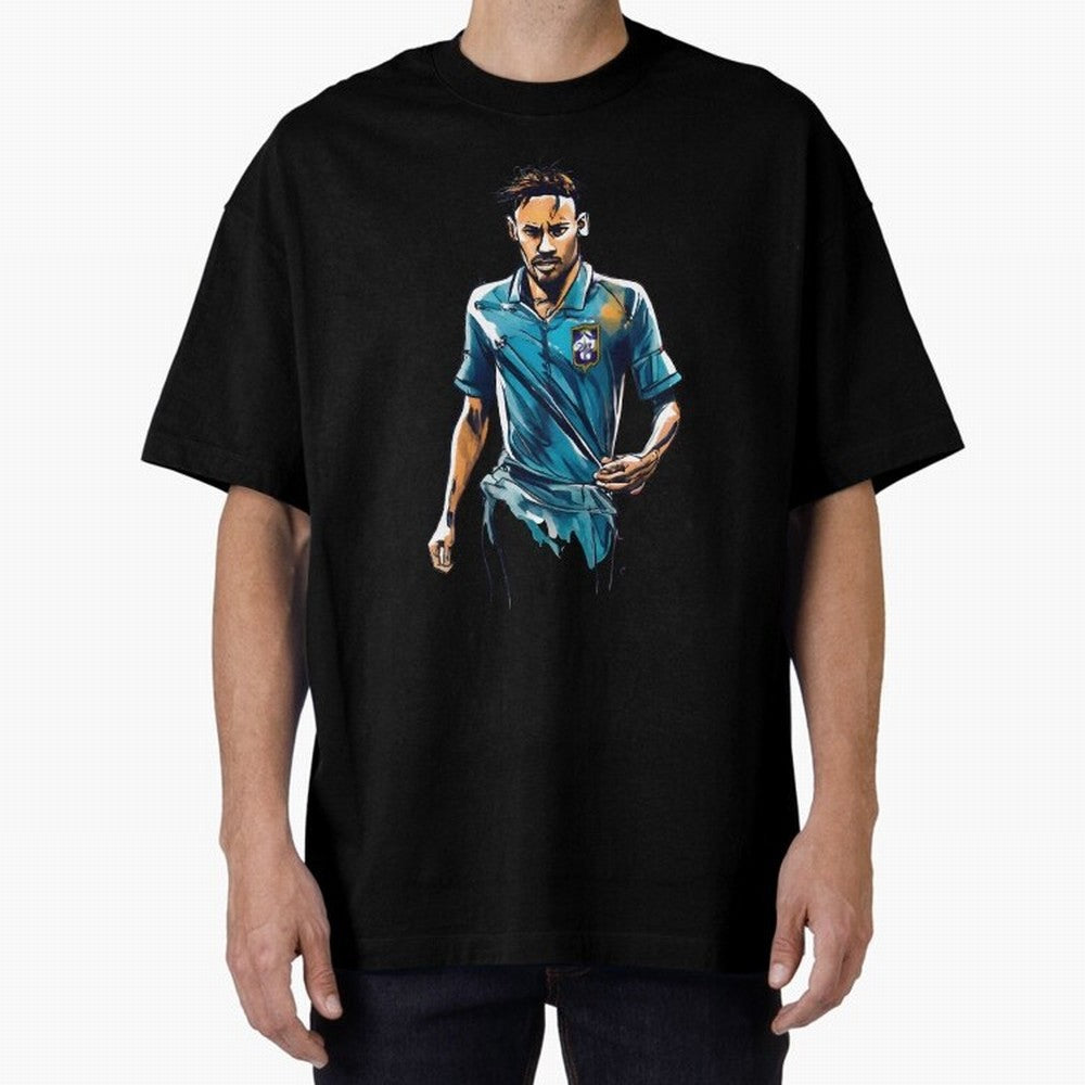 Neymar Jr watercolor drawing Classic T-Shirt Celebrate Fan Favorites in Global Football Passion for FIFA World Cup 2026 Group Stage, Capturing Mbappe, Portugal, Spain and Germany, Football Festival Excitement, Trophy Ambitions, Country Rivalries