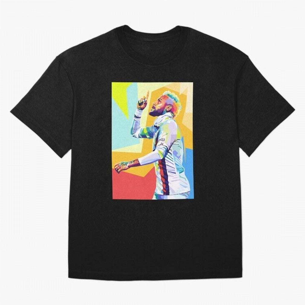 Neymar Jr Wpap pop art Oversized T-Shirt Remember Iconic Moments from FIFA World Cup 2026 for Fans of Haaland and Mbappe and Argentina and Brazil, Bringing Championship Spirit, Famous Goals, Roaring Crowds and International Football Unity; Made for