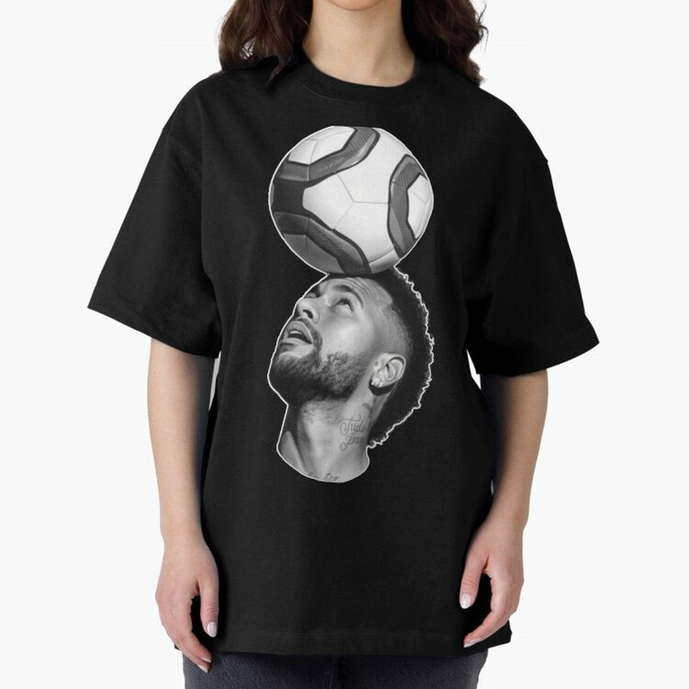 Neymar Jr. ¨C The Art of Balance Oversized T-Shirt Follow the Road to Match Day Hype around FIFA World Cup 2026 USA Canada Mexico, CR7 and Messi, Netherlands, Sports Nostalgia, International Competition, Famous Players and Unforgettable Victories;