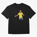 Neymar Jr in Yellow Glory Sticker Oversized T-Shirt Bring International Match Energy to FIFA World Cup 2026 for Fans of Messi and Germany, Bringing Global Supporter Spirit, Legendary Goals, National Colors and Tournament Celebration; Created for