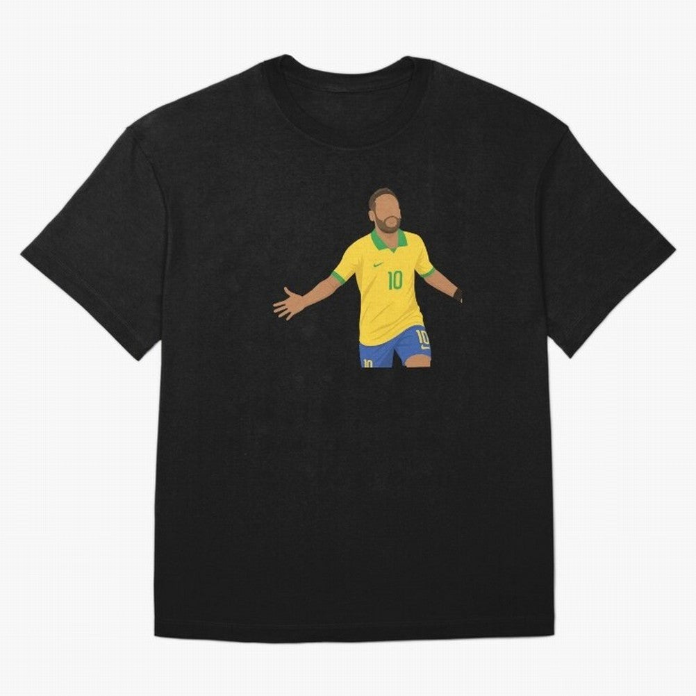 Neymar Jr in Yellow Glory Sticker Oversized T-Shirt Bring International Match Energy to FIFA World Cup 2026 for Fans of Messi and Germany, Bringing Global Supporter Spirit, Legendary Goals, National Colors and Tournament Celebration; Created for