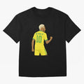 Neymar Jr in Yellow Glory Sticker Oversized T-Shirt Bring Champion Energy into Match Day Hype around FIFA World Cup 2026, Messi and Cristiano Ronaldo, France, Fan Favorite Moments, National Team Passion, Big Match Drama and Soccer History; Perfect