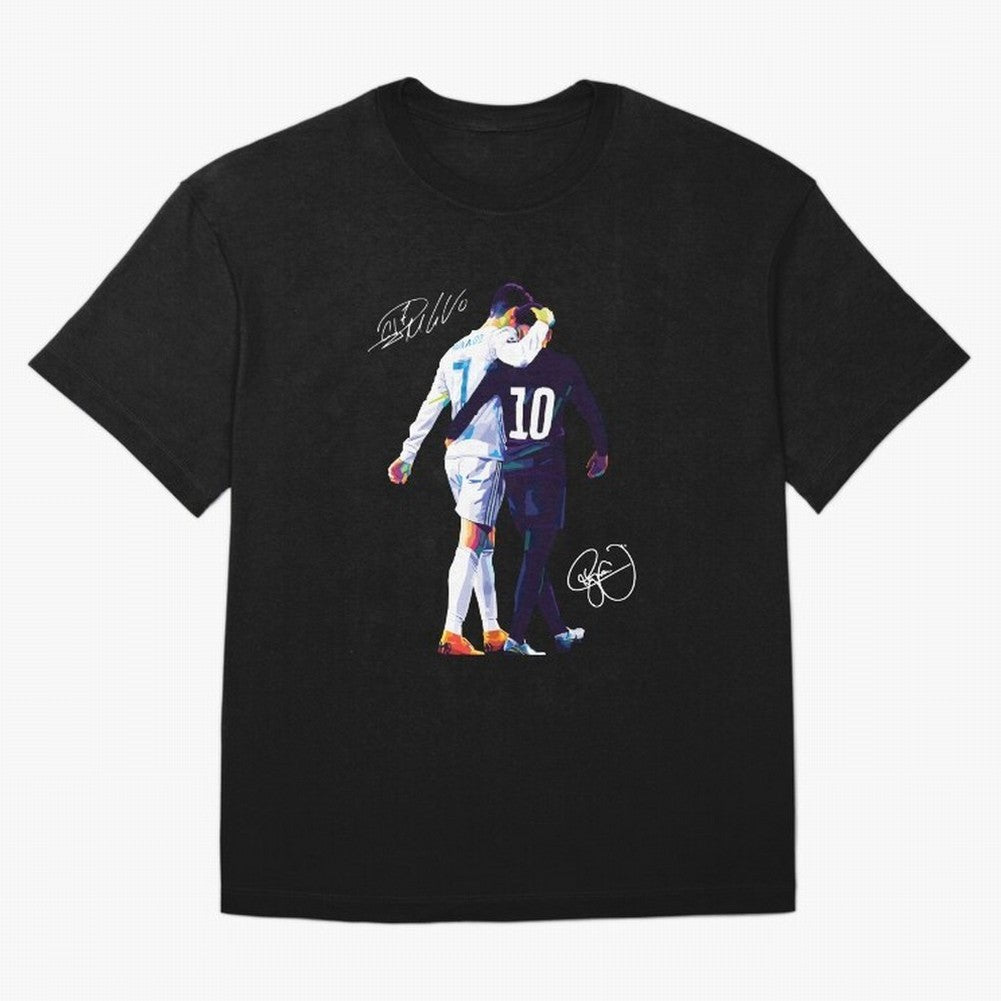 Cristiano Ronaldo and Neymar Jr Wpap Art Oversized T-Shirt Refresh FIFA World Cup 2026 Driven by Messi and Cristiano Ronaldo, Portugal Energy, Classic Soccer Heritage, Championship Pressure, Fan Loyalty and International Pride; Ideal for Football