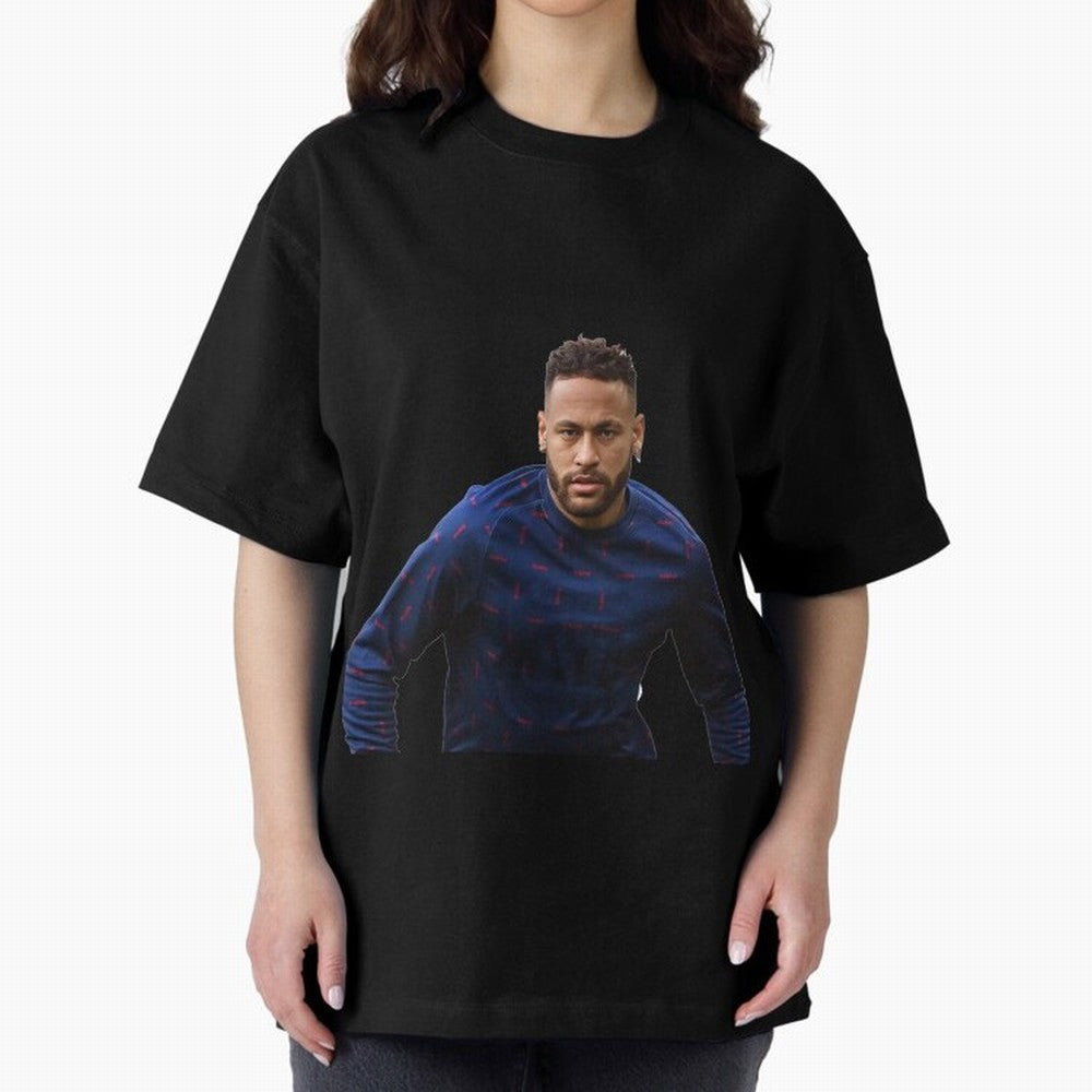 Neymar Junior Sticker Oversized T-Shirt Show Championship Spirit for Global Football Passion for FIFA World Cup 2026, Built around Mbappe, Germany, Soccer Culture, Superstar Moments, National Team Dreams and Competitive Fire; Created for Match Day