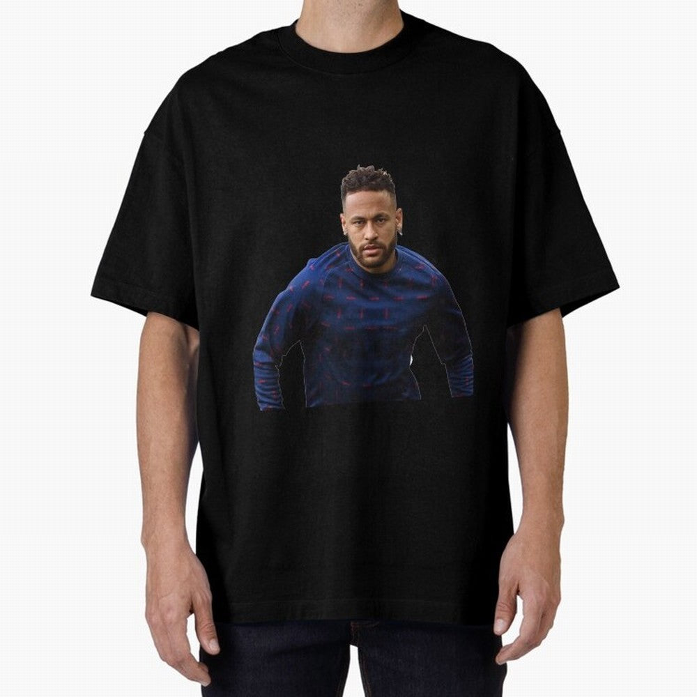 Neymar Junior Sticker Oversized T-Shirt Show Championship Spirit for Global Football Passion for FIFA World Cup 2026, Built around Mbappe, Germany, Soccer Culture, Superstar Moments, National Team Dreams and Competitive Fire; Created for Match Day