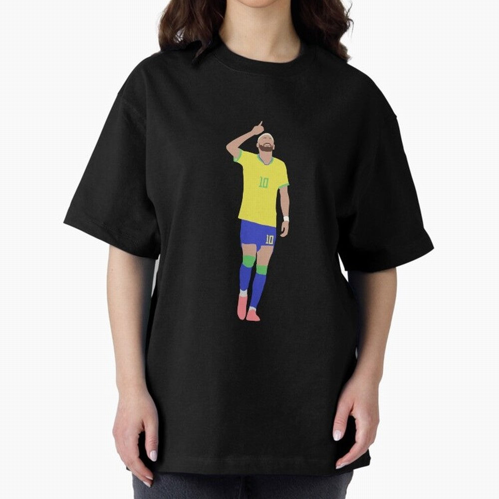 Neymar Brazil Football Captain Oversized T-Shirt Fuel the Hype around FIFA World Cup 2026 USA Canada Mexico Spirit, Made for Brazil, Portugal and Argentina, Messi, Neymar and Mbappe, Supporter Pride, Iconic Celebrations, Legendary Names and Global