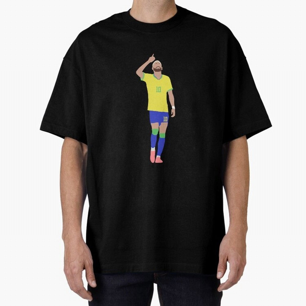 Neymar Brazil Football Captain Oversized T-Shirt Fuel the Hype around FIFA World Cup 2026 USA Canada Mexico Spirit, Made for Brazil, Portugal and Argentina, Messi, Neymar and Mbappe, Supporter Pride, Iconic Celebrations, Legendary Names and Global