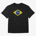 Brazil Flag Design Oversized T-Shirt Keep the Match Day Mood of FIFA World Cup 2026 USA Canada Mexico for Fans of Neymar and Portugal, Bringing Game Day Rituals, Football Legends, Country Pride and the Road to the Final; Perfect for Fans,
