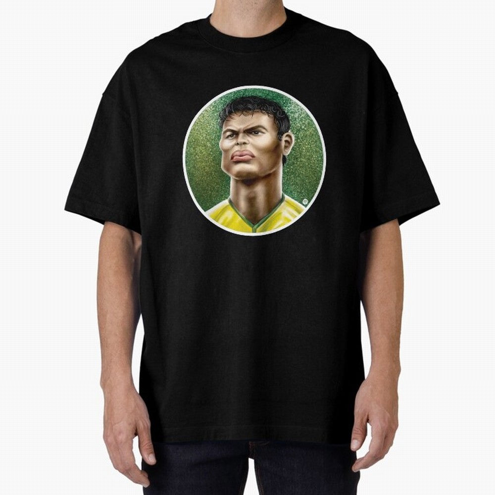 Footballicature : Thiago Silva Classic T-Shirt Show Championship Spirit for FIFA World Cup 2026 Highlighting Messi, Brazil, Portugal and Argentina Energy, Stadium Chants, National Pride, Trophy Dreams and Unforgettable Football Memories; Made for