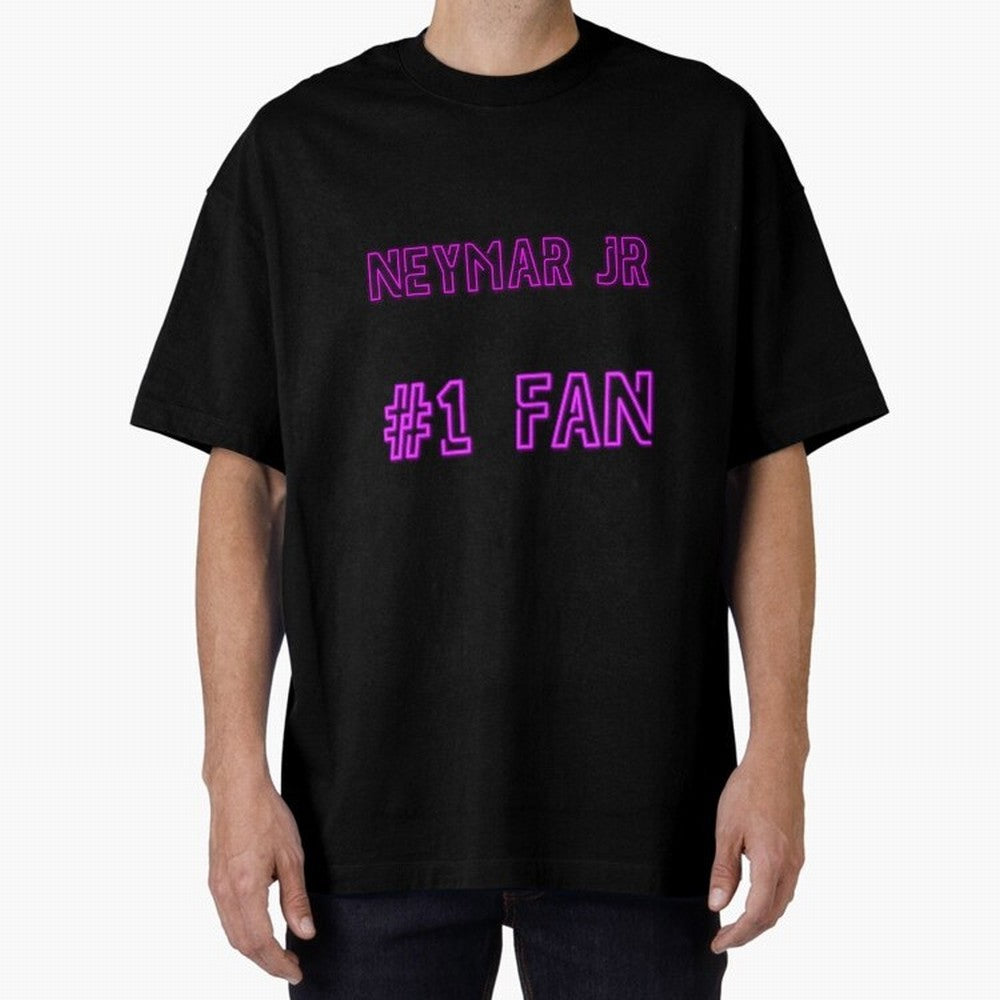 Neymar Jr #1 fan Oversized T-Shirt Follow Every Goal of Global Football Passion for FIFA World Cup 2026 USA Canada Mexico, Inspired by Neymar, Haaland and Cristiano Ronaldo, England, Worldwide Fan Energy, Dramatic Goals, Stadium Lights and