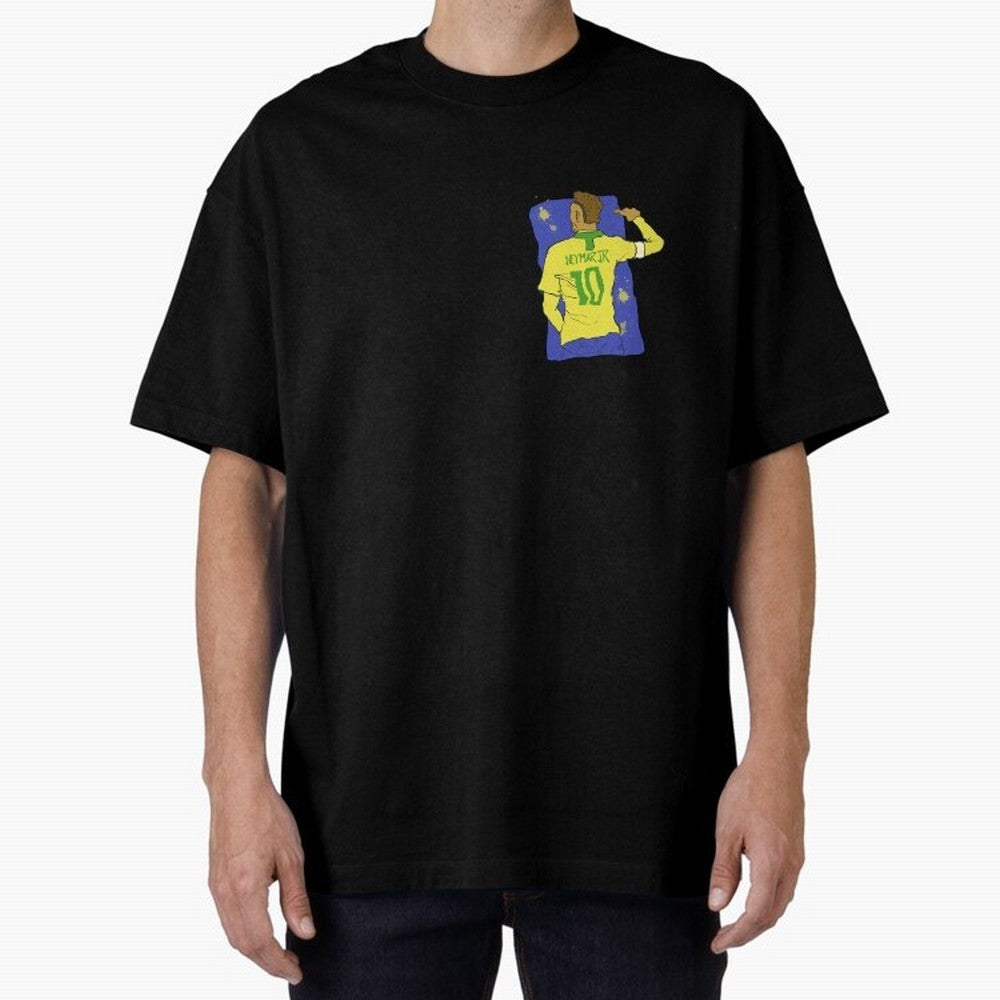 Neymar Jr. in Brazilian Glory Oversized T-Shirt Capture Stadium Memories from Match Day Hype around FIFA World Cup 2026 Group Stage, Messi, CR7 and Mbappe, Germany, Global Supporter Spirit, Legendary Goals, National Colors and Tournament