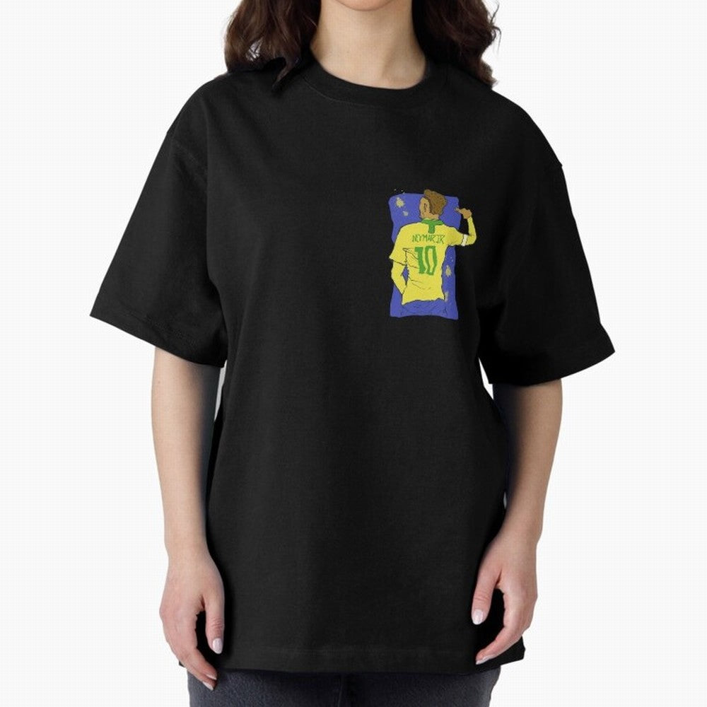 Neymar Jr. in Brazilian Glory Oversized T-Shirt Capture Stadium Memories from Match Day Hype around FIFA World Cup 2026 Group Stage, Messi, CR7 and Mbappe, Germany, Global Supporter Spirit, Legendary Goals, National Colors and Tournament
