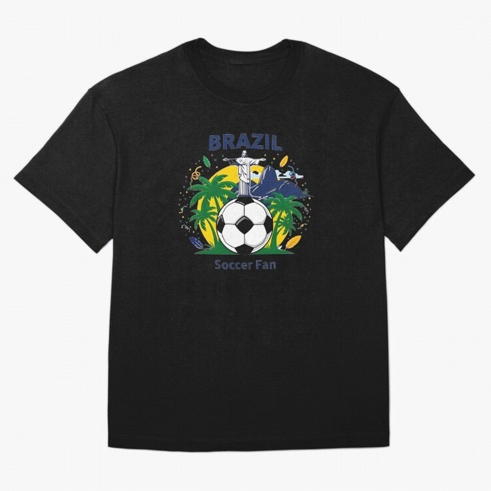 Brazil Soccer Fan T-shirt Classic T-Shirt Follow the Road to FIFA World Cup 2026 Group Stage Spirit, Filled with England and Germany, Messi and Cristiano Ronaldo, Fan Favorite Moments, National Team Passion, Big Match Drama and Soccer History;