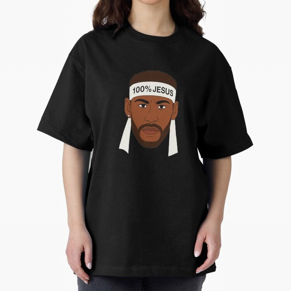 100% JESUS Neymar Inspired Minimalist Art Oversized T-Shirt Honor Champions and Dreams in FIFA World Cup 2026 Group Stage for Fans of Messi, Neymar and Mbappe and England, Bringing Classic Soccer Heritage, Championship Pressure, Fan Loyalty and