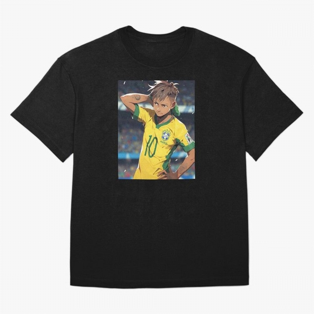 Neymar Anime Soccer Classic T-Shirt Make Memories around FIFA World Cup 2026 for Fans of Haaland and France and Portugal, Bringing Tournament Hype, Historic Matchups, Family Viewing Parties and Global Sports Pride; Made for Die Hard Supporters,