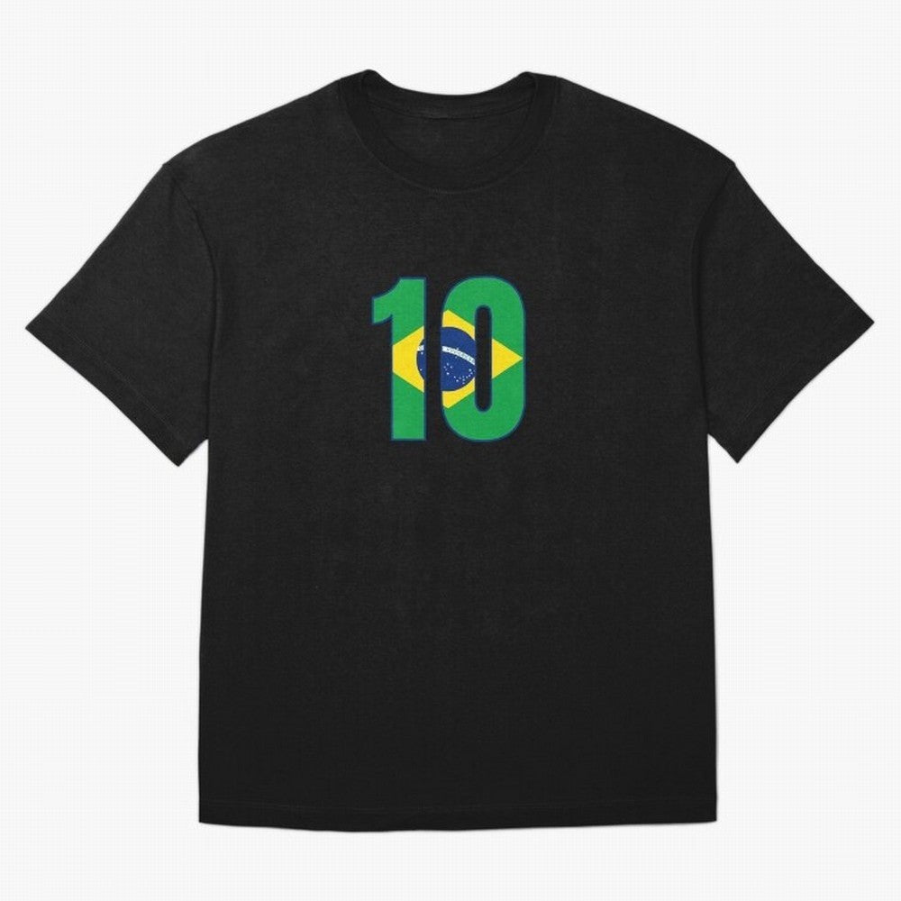 10 - Neymar JR - Brazil Flag Classic T-Shirt Celebrate the Next Chapter of Match Day Hype around FIFA World Cup 2026, Neymar, Haaland and Cristiano Ronaldo, Netherlands, Goal Celebration Energy, Supporter Heritage, Football Icons and Worldwide