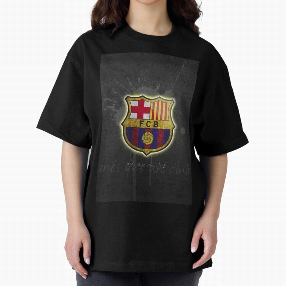 barcelona Oversized T-Shirt Follow the Road to FIFA World Cup 2026 USA Canada Mexico with Messi, Neymar and Mbappe, England and Germany Energy, Championship Spirit, Famous Goals, Roaring Crowds and International Football Unity; Built for Supporters