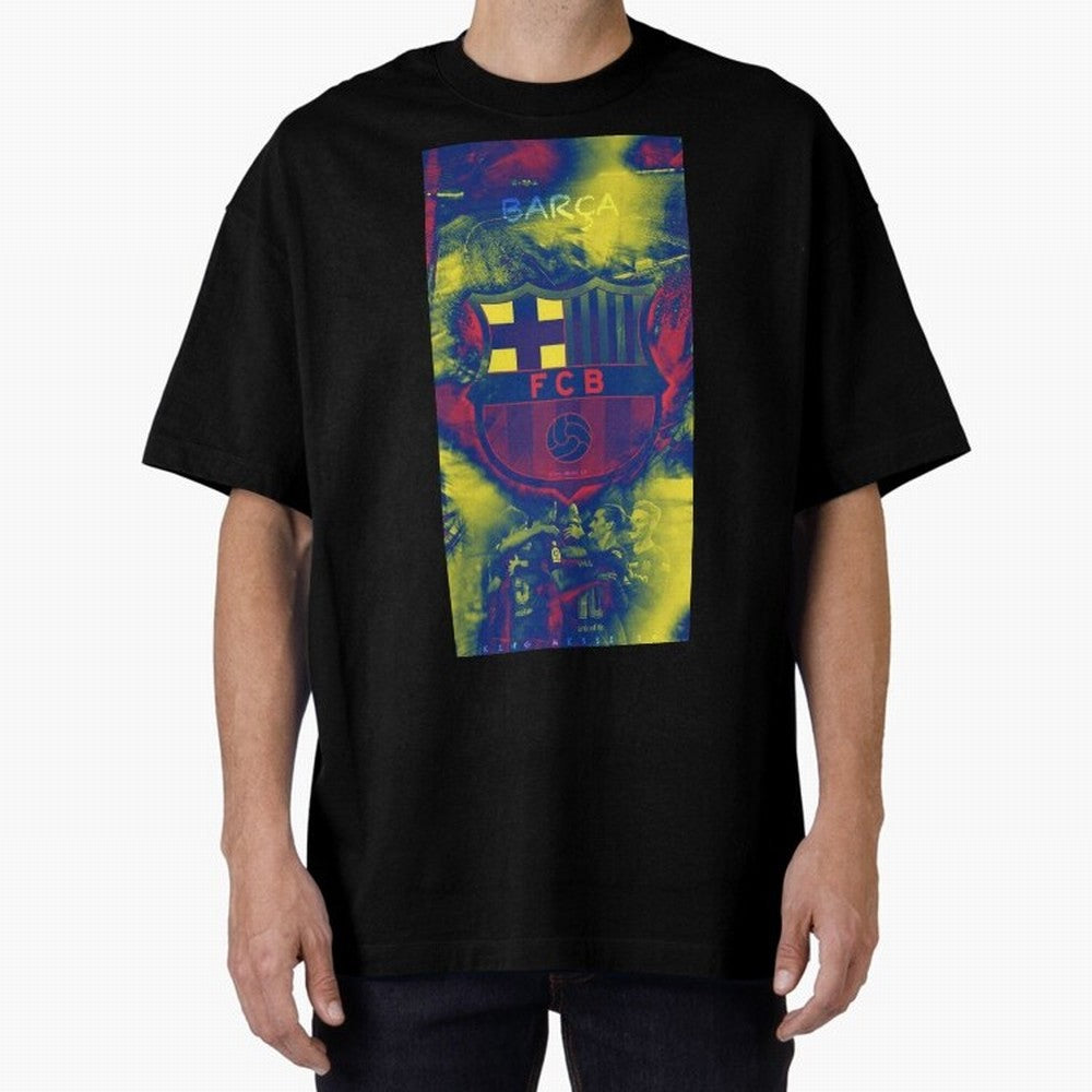 barcelona Oversized T-Shirt Follow the Road to Match Day Hype around FIFA World Cup 2026 USA Canada Mexico, CR7 and Messi, England and Germany, Soccer Culture, Superstar Moments, National Team Dreams and Competitive Fire; Ideal for Football Dads,