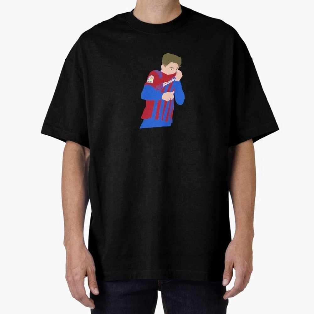Gavi Barcelona Oversized T-Shirt Show Passion for the Stars of FIFA World Cup 2026 USA Canada Mexico for Fans of CR7 and Messi and England, Bringing Football Passion, Legendary Performances, Festival Vibes and Supporter Community; Ideal for
