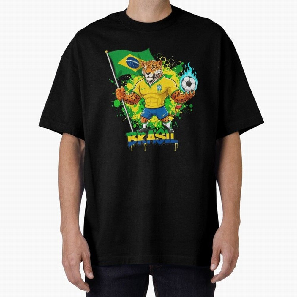 Brazil Football World Cup 2026 - Jaguar Mascot Brasil Sele??o Pride Art On?a Pintada Mascote Hexa Classic T-Shirt Make Game Day About FIFA World Cup 2026 Group Stage for Fans of Haaland and Mbappe and Argentina, France and Brazil, Bringing