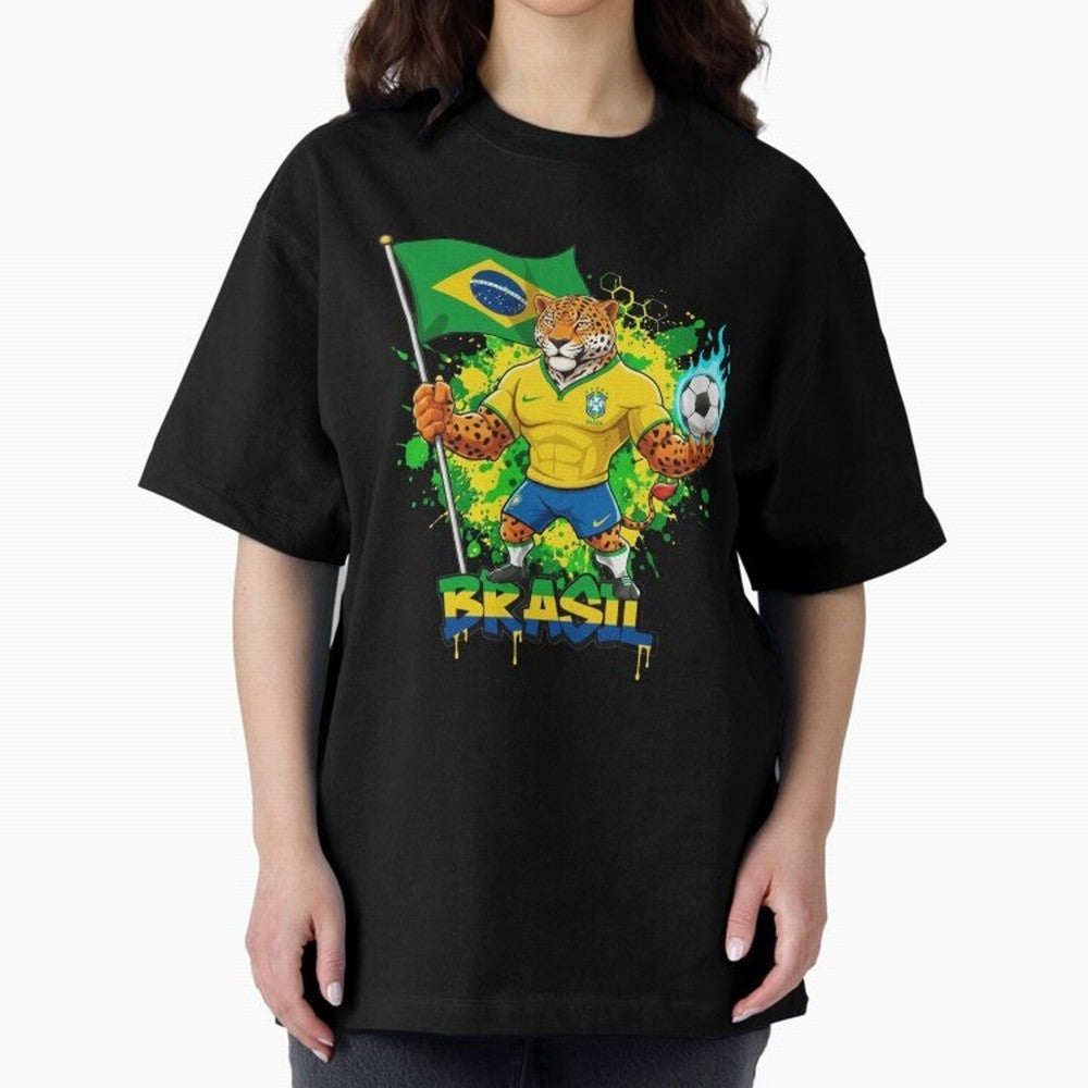 Brazil Football World Cup 2026 - Jaguar Mascot Brasil Sele??o Pride Art On?a Pintada Mascote Hexa Classic T-Shirt Make Game Day About FIFA World Cup 2026 Group Stage for Fans of Haaland and Mbappe and Argentina, France and Brazil, Bringing