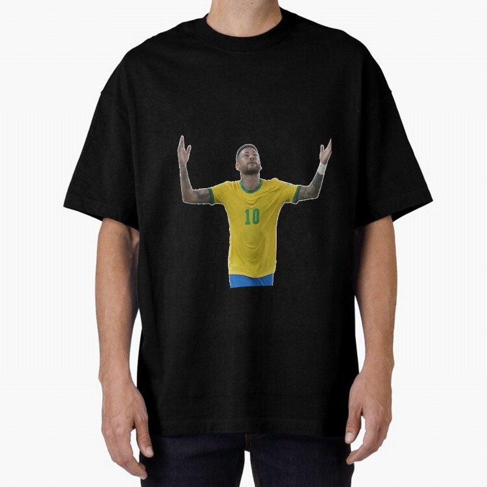 Neymar Jr. - Football Superstar Oversized T-Shirt Relive FIFA World Cup 2026 USA Canada Mexico for Fans of Mbappe and Neymar and Brazil, Portugal and Argentina, Bringing Goal Celebration Energy, Supporter Heritage, Football Icons and Worldwide