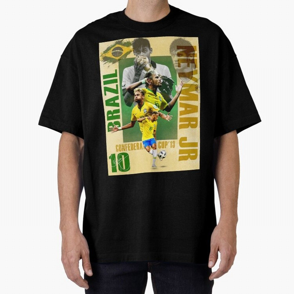 Neymar Jr Brazil World Cup Poster, Soccer Football Wall Art Print Decor Premium T-Shirt Make Game Day About FIFA World Cup 2026 Group Stage Centered on Mbappe and Neymar, Spain Energy, Football Passion, Legendary Performances, Festival Vibes and