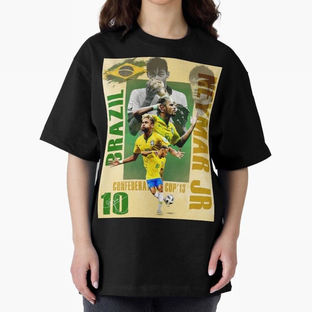 Neymar Jr Brazil World Cup Poster, Soccer Football Wall Art Print Decor Premium T-Shirt Make Game Day About FIFA World Cup 2026 Group Stage Centered on Mbappe and Neymar, Spain Energy, Football Passion, Legendary Performances, Festival Vibes and