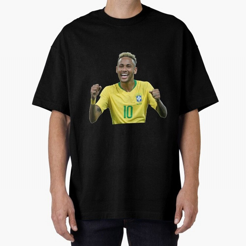 Neymar JR Cheering Premium T-Shirt Embrace Global Football Passion for FIFA World Cup 2026 Group Stage, Inspired by Cristiano Ronaldo, Argentina, France and Brazil, Game Day Rituals, Football Legends, Country Pride and the Road to the Final; Built