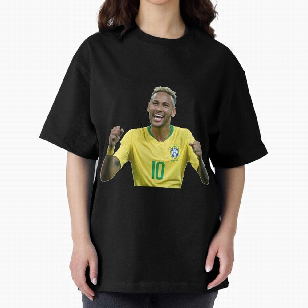 Neymar JR Cheering Premium T-Shirt Embrace Global Football Passion for FIFA World Cup 2026 Group Stage, Inspired by Cristiano Ronaldo, Argentina, France and Brazil, Game Day Rituals, Football Legends, Country Pride and the Road to the Final; Built